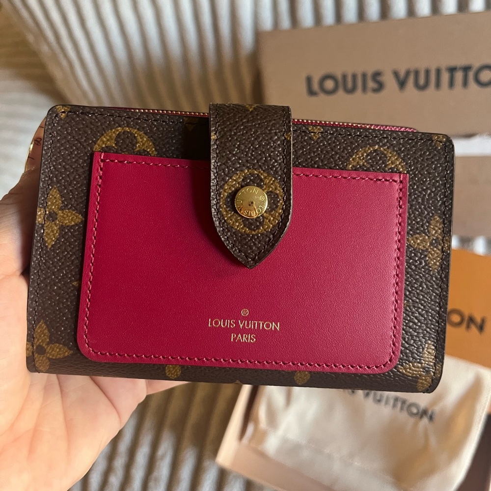 LIMITED EDITION Louis Vuitton Monogram Portefeuille Juliet Wallet Red/Brown